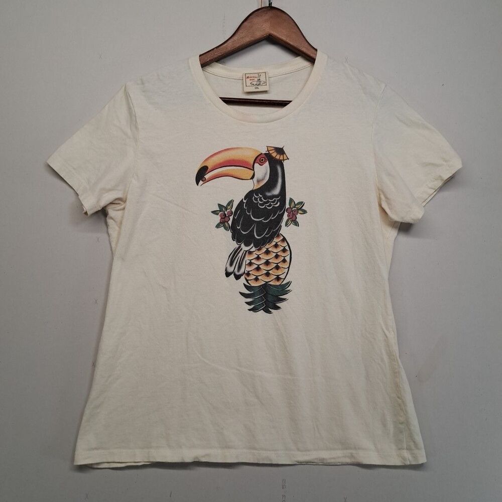 Mischief Made 2XL Shirt Vintage Inspired Made In USA Toucan Tiki Rockabilly